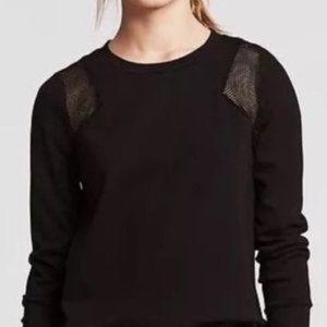 NWT Banana Republic mesh inset back zip sweater